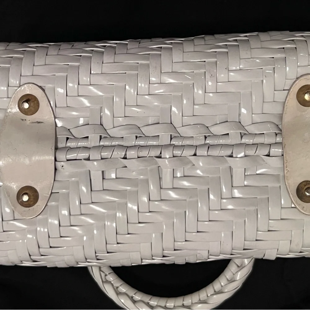 Vintage Woven Top-Handle Tote Bag
